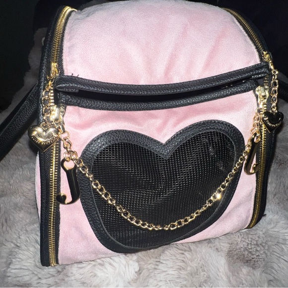 RARE Juicy Couture "GIVE ME TREATS" Pet Carrier 👑 Pink Velour Travel Bag - Picture 17 of 17